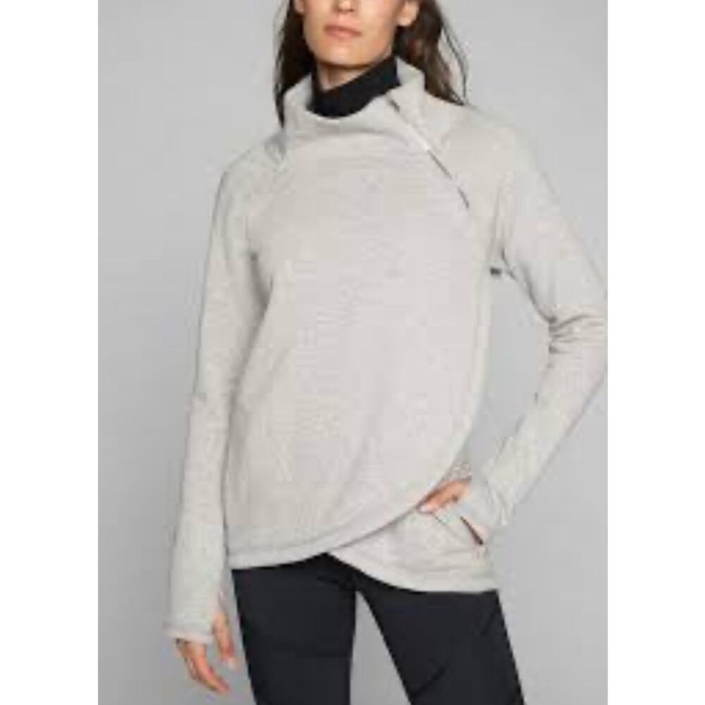 Athleta Light Gray Pullover Hoodie
